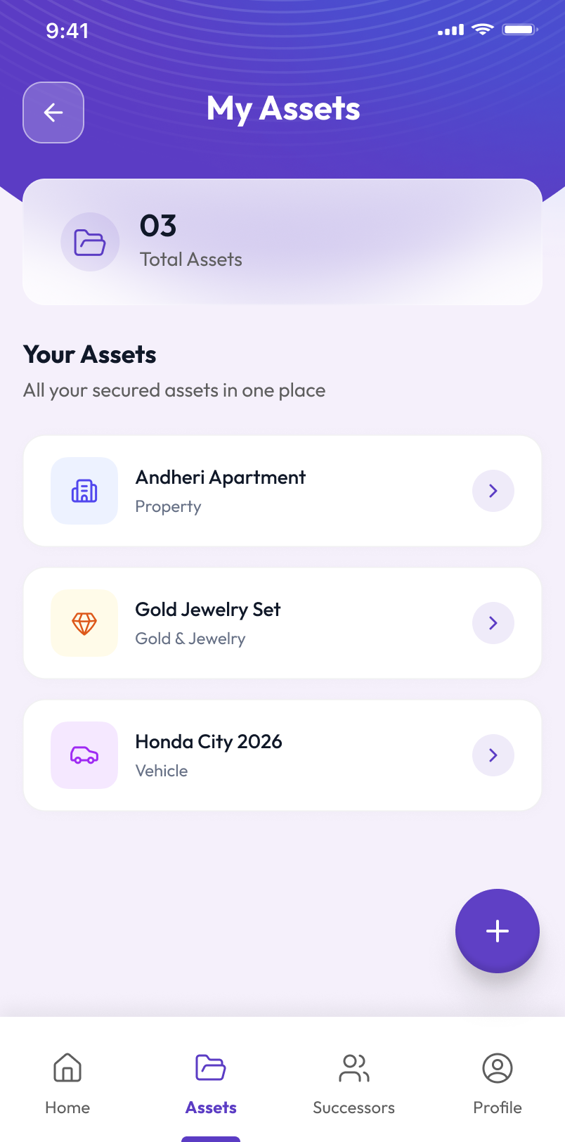 DIGIVIRASAT onboarding screen titled Organize Your Assets